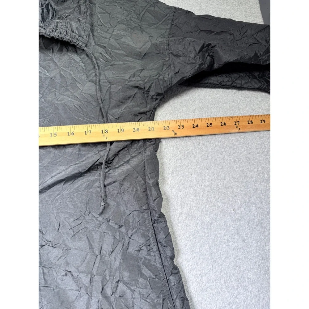 UBU Pack Your Personality Travel Coat Women Size M Black Crinkle Snap Front 3392